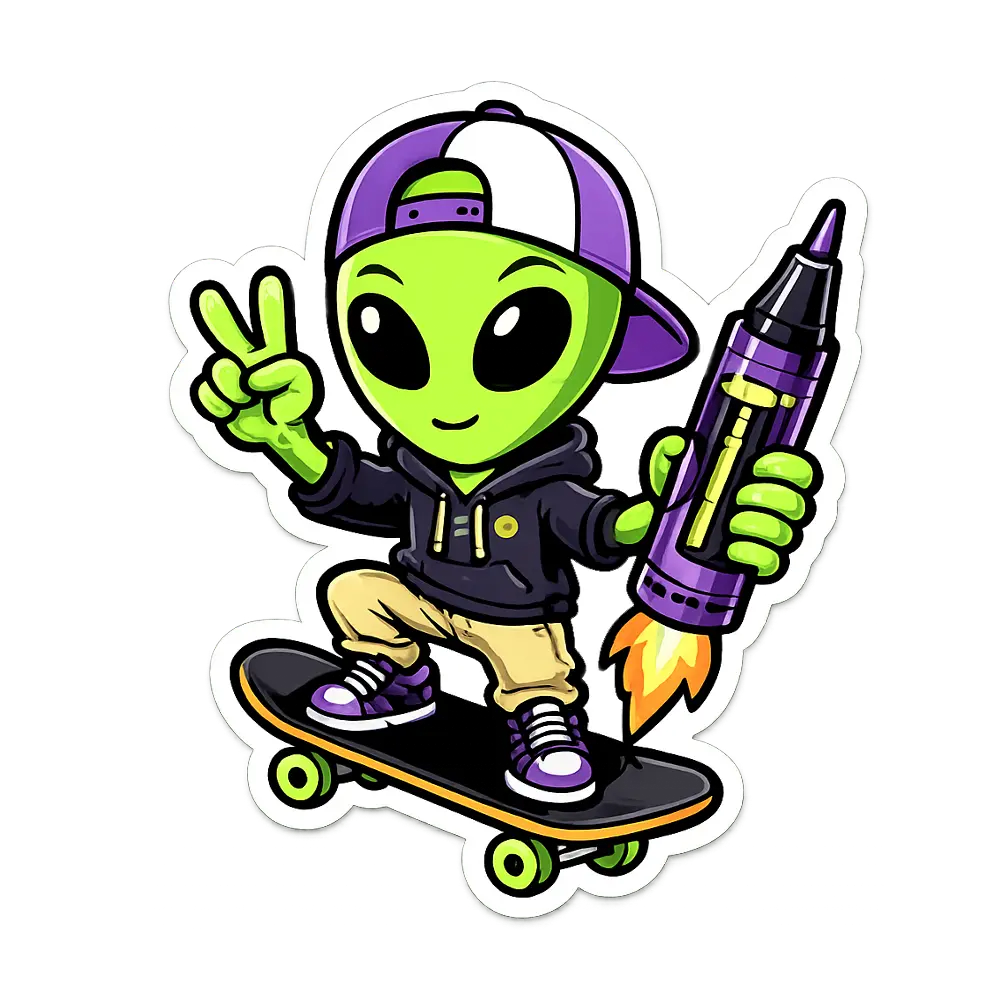 Sticker personalizado en vinilo blanco