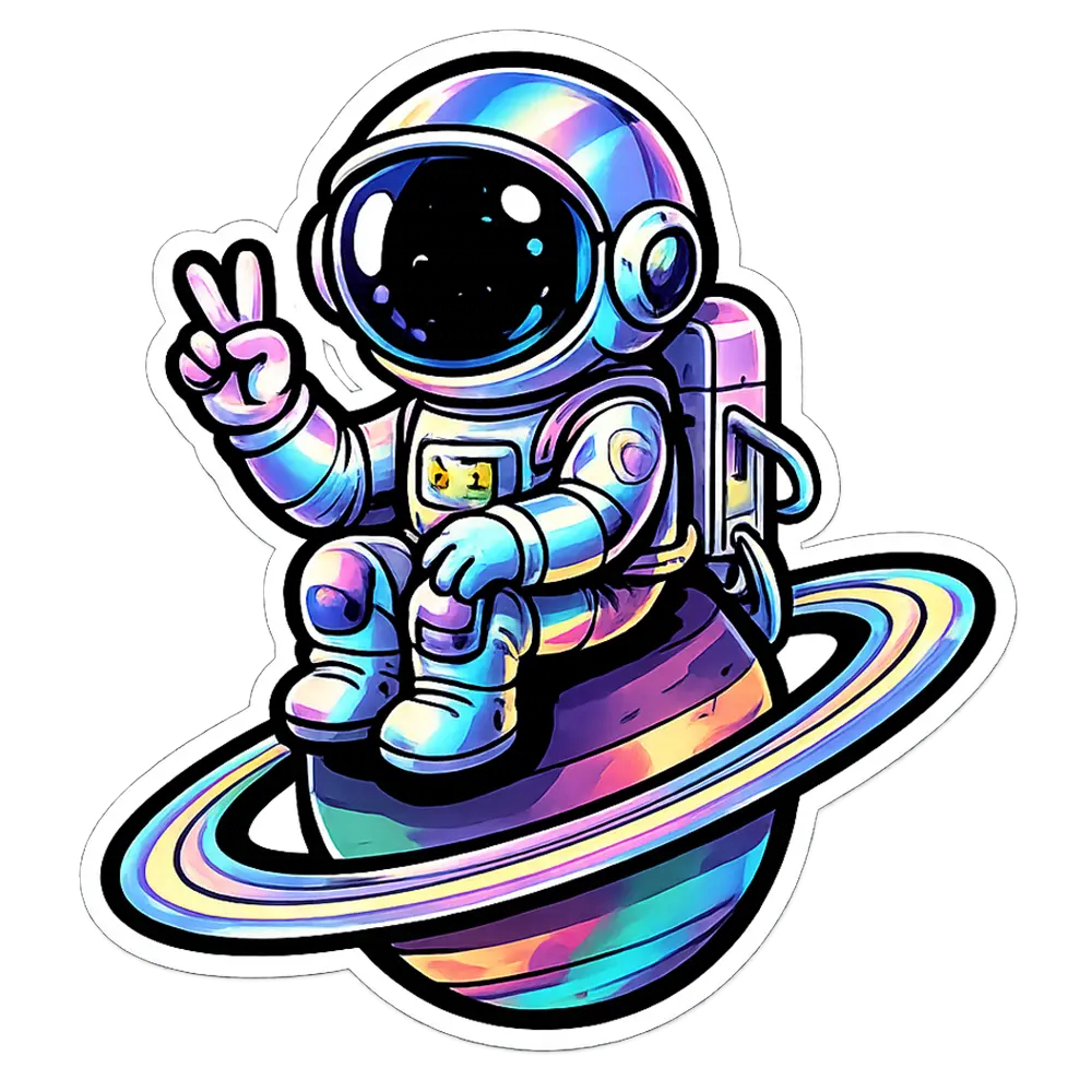 Sticker personalizado holográfico